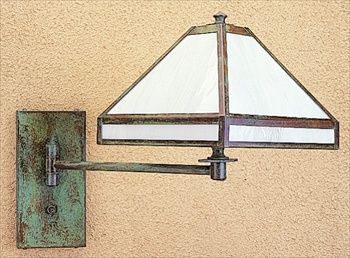 PSA-1 Arroyo Craftsman Pasadena Swing Arm Sconce with Empty Overlay - Crescent Harbor
