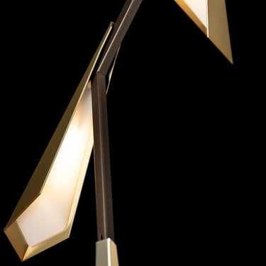 Hubbardton Forge Quill 135003 LED Pendant White & Bronze