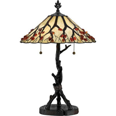 Quoizel AG711TVA Whispering Wood 2 Light Table Lamp in Valiant Bronze - Crescent Harbor