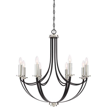 Quoizel ANA5008K Alana 8 Light Chandelier in Mystic Black - Crescent Harbor