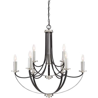 Quoizel ANA5009K Alana 9 Light Chandelier in Mystic Black - Crescent Harbor