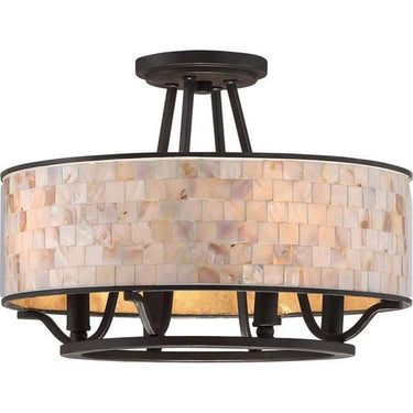 Quoizel AS1716PN Aristocrat 4 Light Semi-Flush Mount in Palladian Bronze - Crescent Harbor