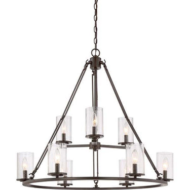 Quoizel BCN5009WT Buchanan 9 Light Chandelier in Western Bronze - Crescent Harbor