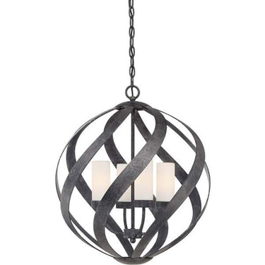 Quoizel BMS2820OK Blacksmith 4 Light Pendant in Old Black Finish - Crescent Harbor