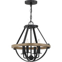 Quoizel BRL2816EK Bartlett 4 Light Pendant in Earth Black - Crescent Harbor