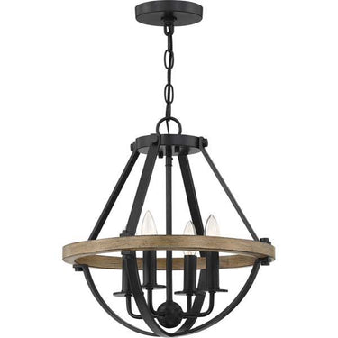 Quoizel BRL2816EK Bartlett 4 Light Pendant in Earth Black - Crescent Harbor