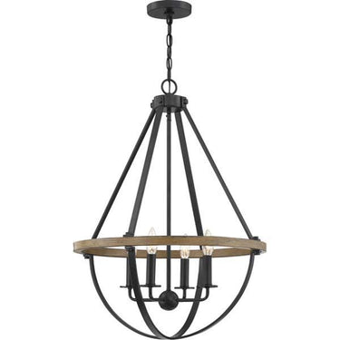 Quoizel BRL2823EK Bartlett 4 Light Pendant in Earth Black - Crescent Harbor