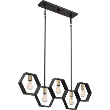Quoizel BSK540EK Bismarck 5 Light Island Light in Earth Black - Crescent Harbor