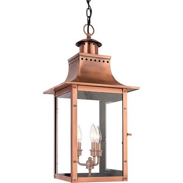 Quoizel CM1912AC Chalmers 3 Light Outdoor Lantern in Aged Copper - Crescent Harbor