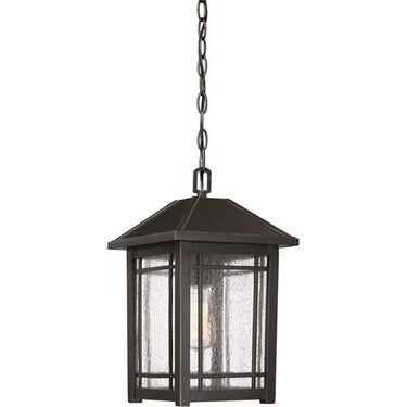 Quoizel CPT1910PN Cedar Point 1 Light Outdoor Lantern in Palladian Bronze - Crescent Harbor