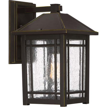 Quoizel CPT8408PN Cedar Point 1 Light Outdoor Lantern in Palladian Bronze - Crescent Harbor