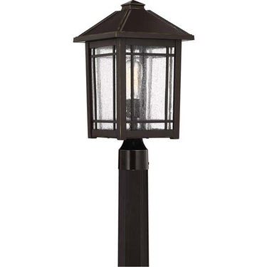Quoizel CPT9010PN Cedar Point 1 Light Outdoor Lantern in Palladian Bronze - Crescent Harbor