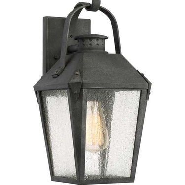 Quoizel CRG8408MB Carriage 1 Light Outdoor Lantern in Mottled Black - Crescent Harbor