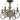 Quoizel CS1718RK Castile 4 Light Semi-Flush Mount in Rustic Black - Crescent Harbor