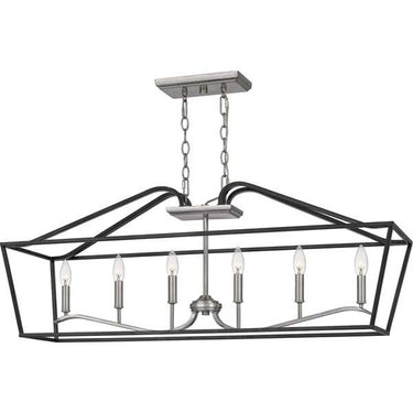 Quoizel CTA642MBK Catalina 6 Light Island Light in Matte Black - Crescent Harbor