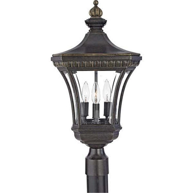 Quoizel DE9256IB Devon 3 Light Outdoor Lantern in Imperial Bronze - Crescent Harbor