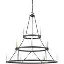 Quoizel DOR5015MB Doran 15 Light Chandelier in Mottled Black - Crescent Harbor