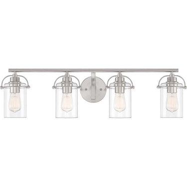 Quoizel EMR8604BN Emerson 4 Light Bath Light in Brushed Nickel - Crescent Harbor