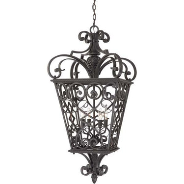 Quoizel FQ1920MK01 Fort Quinn 4 Light Chandelier in Marcado Black - Crescent Harbor