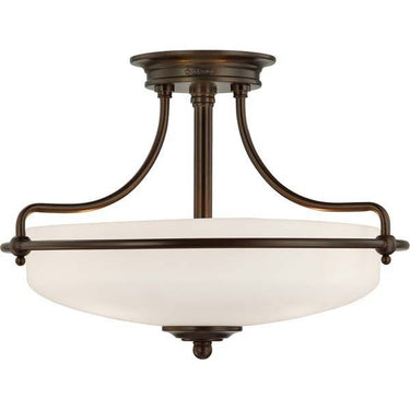 Quoizel GF1717 Griffin 3 Light Semi-Flush Mount - Crescent Harbor