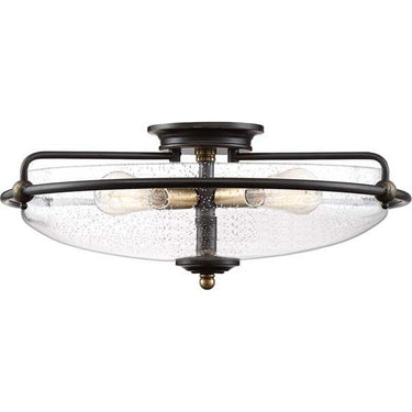 Quoizel GFC1621PN Griffin 4 Light Flush Mount in Palladian Bronze - Crescent Harbor
