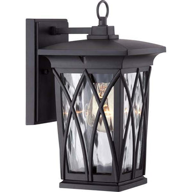 Quoizel GVR8406K Grover 1 Light Outdoor Lantern in Mystic Black - Crescent Harbor