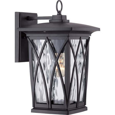 Quoizel GVR8408K Grover 1 Light Outdoor Lantern in Mystic Black - Crescent Harbor