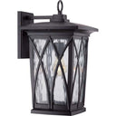Quoizel GVR8410K Grover 1 Light Outdoor Lantern in Mystic Black - Crescent Harbor