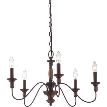 Quoizel HK5005TC Holbrook 5 Light Chandelier in Tuscan Brown - Crescent Harbor