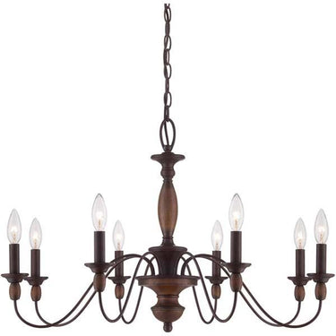 Quoizel HK5008TC Holbrook 8 Light Chandelier in Tuscan Brown - Crescent Harbor