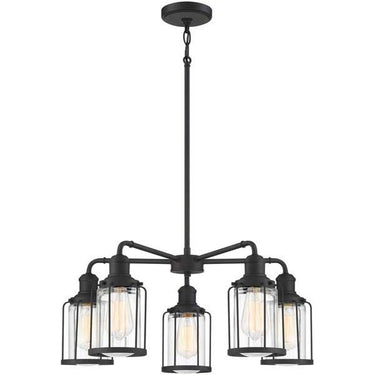 Quoizel LUD5026EK Ludlow 5 Light Chandelier in Earth Black - Crescent Harbor