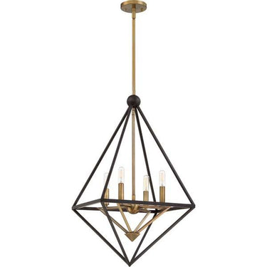 Quoizel LVR5204WT Louvre 4 Light Pendant in Western Bronze - Crescent Harbor