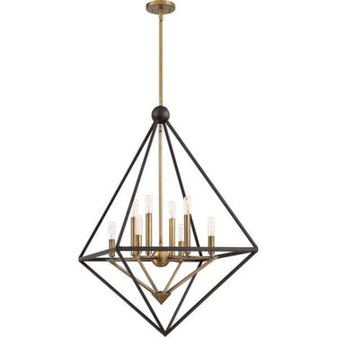 Quoizel LVR5208WT Louvre 8 Light Pendant in Western Bronze - Crescent Harbor