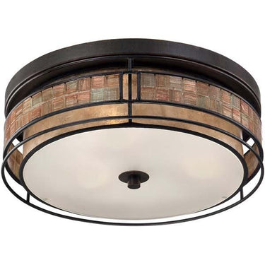 Quoizel MCLG1616RC Laguna 3 Light Flush Mount in Renaissance Copper - Crescent Harbor