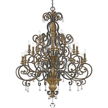 Quoizel MQ5020HL Marquette 20 Light Chandelier in Heirloom - Crescent Harbor