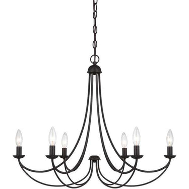 Quoizel MRN5006IB Mirren 6 Light Chandelier in Imperial Bronze - Crescent Harbor
