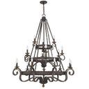 Quoizel NBE5018RK Noble 18 Light Chandelier in Rustic Black - Crescent Harbor