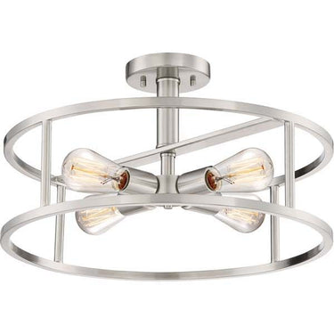 Quoizel NHR1718 New Harbor 4 Light Semi-Flush Mount - Crescent Harbor