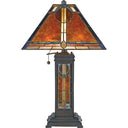 Quoizel NX615TVA San Gabriel 2 Light Table Lamp in Valiant Bronze - Crescent Harbor