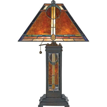 Quoizel NX615TVA San Gabriel 2 Light Table Lamp in Valiant Bronze - Crescent Harbor