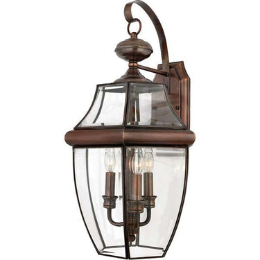 Quoizel NY8318 Newbury 3 Light Outdoor Lantern - Crescent Harbor