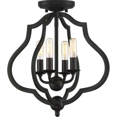 Quoizel OKF1715 O'Keefe 4 Light Semi-Flush Mount - Crescent Harbor