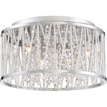 Quoizel PCCC1614C Crystal Cove 4 Light Flush Mount in Polished Chrome - Crescent Harbor