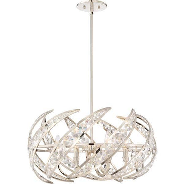 Quoizel PCCN2824PK Crescent 6 Light Pendant in Polished Nickel - Crescent Harbor
