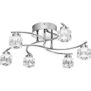 Quoizel PCHL1718C Clear Hollow Semi-Flush Mount in Polished Chrome - Crescent Harbor