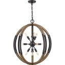 Quoizel QOP5181OK Babaton 10 Light Pendant in Old Black Finish - Crescent Harbor