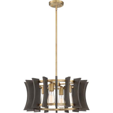 Quoizel QOP5196AB Cordelia 4 Light Pendant in Aged Brass - Crescent Harbor