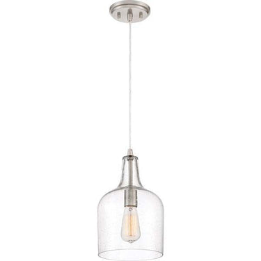 Quoizel QPP3402BN Anson 1 Light Mini Pendant in Brushed Nickel - Crescent Harbor