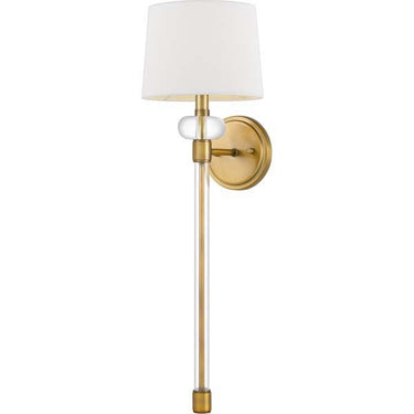 Quoizel QW4071WS Barbour 1 Light Wall Sconce in Weathered Brass - Crescent Harbor
