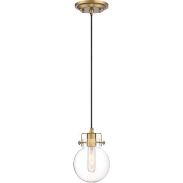 Quoizel SDL1506WS Sidwell 1 Light Mini Pendant in Weathered Brass - Crescent Harbor